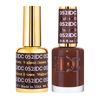 Picture of DND DC Gel Polish Set, Brown Collection, UV/LED Gel Polish and Air Dry Nail Lacquer, Matching Chip-Free Polish Duo, 052 Walnut Brown, 0.5 Fl Oz