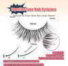 Picture of Natural Lashes Eyelashes Wispy 12mm False Lashes Soft Strip Lashes 3D Volume Eyelashes Thin Cotton Band Natural Eye Lashes C Curl Eyelashes Siligli Lash Pack 7 Pair
