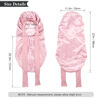 Picture of AWAYTR Long Satin Bonnet for Women - Double Layer Elastic Silk Bonnet for Braids Hair Sleeping Cap with Tie Band (Pink)