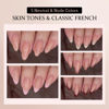 Picture of BTArtboxnails XCOATTIPS French Gel Nails - Skin Tones French Tip Press on Nails, Medium Almond Nail Tips with Nail Gel, French Protecting Duo, Nail Lamp, All in One Fake Nail Valentines Day Gifts