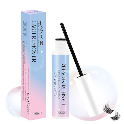 Picture of LANKIZ Lash Remover for Cluster Lashes, Lash Clusters Glue Remover, Bond & Seal Lash Glue Remover, Gentle Eyelash Glue Cleanser for Individual Lashes and Wispy False Lashes, DIY Lash Extension