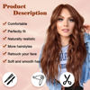 Picture of NAYOO Long Auburn Wavy Wig for Women 26 Inch Middle Part Curly Wavy Wig Natural Looking Synthetic Heat Resistant Fiber Wig for Daily Party Use (Auburn)