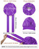 Picture of Satin Bonnet for Women Silk Bonnets for Sleeping Curly Hair Bonnet with Elastic Tie Band Reversible Double Layer Sleep Cap Hair Wrap (Purple)