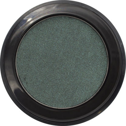 Picture of Pure Ziva Counterfeit Shimmering Deep Forest Green Blue Grey Pressed Powder Single Vegan Eyeshadow; Talc, Paraben & Cruelty Free