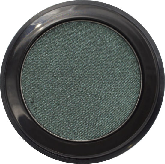 Picture of Pure Ziva Counterfeit Shimmering Deep Forest Green Blue Grey Pressed Powder Single Vegan Eyeshadow; Talc, Paraben & Cruelty Free
