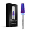 Picture of MelodySusie Professional 5 in 1 Nail Drill Bits, 3/32'' Carbide Tungsten Multi-function Bits, Suitable for Manicure Pedicure Cuticle Gel Polishing, Technicians Bits, Purple, Series Bit-M, Medium