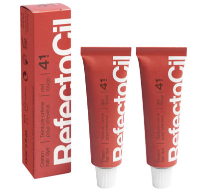 Picture of RefectoCil Cream Hair Dye 2-Pack - Professional Hair Tint for Long-Lasting Color - Red (#4.1)