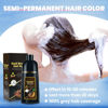 Picture of IIIMEIDU Dark Brown Hair Dye Shampoo 3 in 1 for Gray Hair, Herbal Ingredients Shampoo Black Hair Dye for Women Men, Grey Coverage Shampoo 500ml