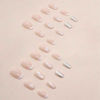 Picture of Enppode French Tip Nails Short Press on Nails Almond Fake Nails White Nails Glossy Nails for Women 24 PCS/Set