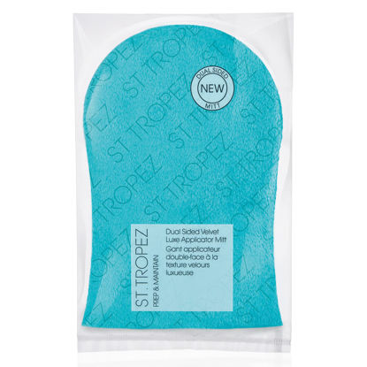 Picture of St.Tropez Double-Sided Luxe Velvet Applicator Mitt, Soft Self Tanning Mitt for a Flawless Finish, Waterproof Tanning Mitt for a Smooth and Even Self Tan, Ultimate Mitt for Self Tanner, 1 ct