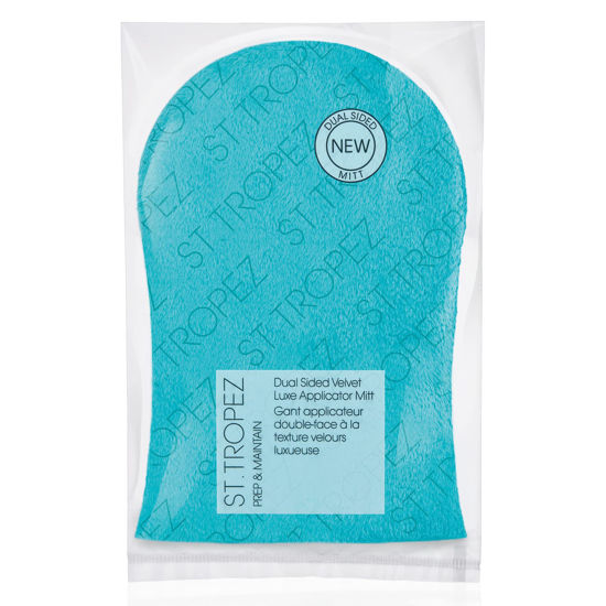 Picture of St.Tropez Double-Sided Luxe Velvet Applicator Mitt, Soft Self Tanning Mitt for a Flawless Finish, Waterproof Tanning Mitt for a Smooth and Even Self Tan, Ultimate Mitt for Self Tanner, 1 ct