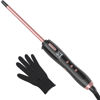 Picture of Wavytalk 3/8 Inch Small Curling Iron, Small Curling Iron Wand for Short & Long Hair, Ceramic Small Barrel Curling Iron with Adjustable Temperature, Include Heat Resistant Glove (Rose Pink)