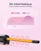 Picture of Wavytalk 3/8 Inch Small Curling Iron, Small Curling Iron Wand for Short & Long Hair, Ceramic Small Barrel Curling Iron with Adjustable Temperature, Include Heat Resistant Glove (Rose Pink)