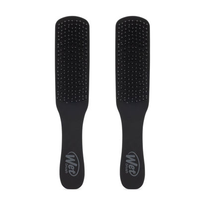 Picture of Wet Brush Detangling Hair Brush for Men, Black - Stimulates Scalp & Beard for Fuller Stronger Healthier Hair - Intelliflex Detangler Bristles Promote Hair Growth & Protect from Breakage (Pack of 2)