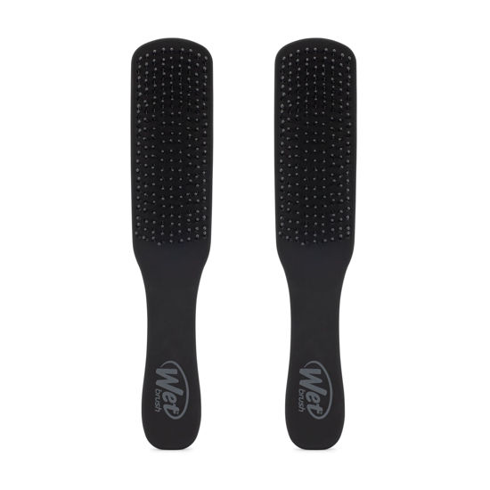 Picture of Wet Brush Detangling Hair Brush for Men, Black - Stimulates Scalp & Beard for Fuller Stronger Healthier Hair - Intelliflex Detangler Bristles Promote Hair Growth & Protect from Breakage (Pack of 2)