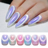 Picture of Born Pretty Auroras Cat Magnetic Eye Gel Nail Polish Set Shimmer Glitter with Magnet 9D Holographic Reflective Magnetic Nail Polish Kit Auroras Mermaid Green Blue Purple Pink Purple 6 Colors