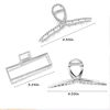 Picture of Mehayi 3 PCS Metal Large Hair Claw Clips for Thick Heavy Hair, Big Non-Slip Hair Catch Barrette Jaw Clamp, Strong Hold Claw Barrettes for Long Hair, Fashion Hair Styling Accessories for Women Girls