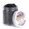 Picture of HOYOLS 3/4” Inches Black Hair Rubber Bands for Hair Ties Small Mini Elastics Bands Large Braiding Ponytail Holders for Baby Toddler Girls Kids No Damage 600pcs (M) Latex-Free