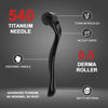 Picture of CLETINA 540 Titanium Derma Roller - Microneedle Micro Needle Roller for Men and Women Home Use - Microneedling Roller Dermaroller Skin Care Tool(Matte Black#0.5#)