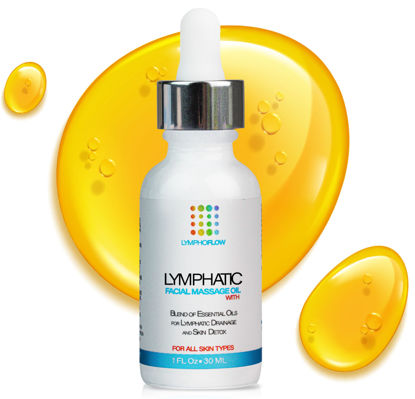 Picture of Facial Lymphatic Drainage Oil for Gua Sha Facial Tools, Lymphatic Drainage Massager Face with Jojoba & Coconut Oil, Use with Face Roller, Jade Roller, Guasha Tool for Face & Neck, 1 Fl Oz