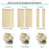 Picture of DOORES Clip in Human Hair Extensions, 70g 5pcs 20 Inch Platinum Blonde, Hair Extensions Real Human Hair Clip in Extensions Long Straight Hair for Women