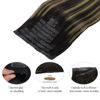 Picture of DOORES Hair Extensions Real Human Hair, Natural Black to Chestnut Brown 14 Inch 130g 9pcs, Clip in Remy Human Hair Extensions Seamless Clip ins Straight Hair Invisi Edge Hair Extensions Remy Hair