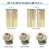 Picture of DOORES Hair Extensions Clip in Human Hair, 3pcs 65g 18 Inch Balayage Ash Blonde to Golden Blonde and Platinum Blonde Clip in Hair Extensions Straight Natural