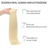 Picture of DOORES Seamless Hair Extensions Real Human Hair, Bleach Blonde 130g 7pcs 16 Inch, Clip in Hair Extensions Seamless Clip ins Extensions Straight Hair Extensions Natural Hair Invisi Edge Hair Extensions
