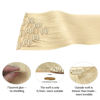 Picture of DOORES Seamless Clip in Hair Extensions Real Human Hair, Bleach Blonde 18 Inch 7pcs 110g, Invisi Edge Hair Extensions Human Hair Extensions Clip in Extensions Straight Hair Remy Hair Extensions