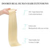 Picture of DOORES Hair Extensions Real Human Hair, Bleach Blonde 130g 9pcs 14 Inch, Seamless Clip in Hair Extensions Remy Human Hair Clip ins Extensions Invisi Edge Hair Extensions Thick Straight Hair
