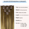 Picture of DOORES Clip in Human Hair Extensions, Medium Brown Highlighted Dirty Blonde 20 Inch 7pcs 120g, Real Hair Extensions Clip in Straight Thick Natural Remy Hair Extensions