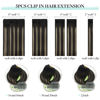 Picture of DOORES Human Hair Extensions Clip in, 5pcs 80g Natural Black to Light Blonde Balayage 18 Inch Real Clip in Hair Extensions Straight Hair Extensions
