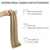 Picture of DOORES Seamless Clip in Hair Extensions, Light Brown Highlighted Medium Blonde 7pcs 120g 24 Inch, Human Hair Extensions Natural Remy Hair Extensions Straight Hair Invisi Edge Hair Extensions