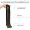 Picture of DOORES Hair Extensions Real Human Hair, Natural Black to Light Blonde 9pcs 14 Inch 130g, Seamless Clip in Hair Extensions Remy Hair Thick Hair Straight Hair Extensions Invisi Edge Hair Extensions