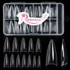 Picture of Ranrose 120PCS Short Nail Tips,Short Soft Gel Stiletto Nail Tips Half Cover False Nail Almond Shape Point Acrylic Sharp Artificial False Nail For DIY