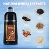 Picture of Hair Dye Shampoo 3 in 1 for Gray Hair, Herbal Ingredients Shampoo Dark Burgundy Hair Dye for Women Men, Grey Coverage Shampoo 500ml