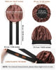 Picture of Satin Bonnet for Women Silk Bonnets for Sleeping Curly Hair Bonnet with Elastic Tie Band Reversible Double Layer Sleep Cap Hair Wrap (Black +Brown)