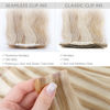 Picture of WENNALIFE Seamless Clip In Hair Extensions, 16 Inch 130g 7pcs Dirty Blonde Highlighted Bleach Blonde Hair Extensions Clip in Human Hair Invisible PU Skin Weft Natural Remy Human Hair Extensions