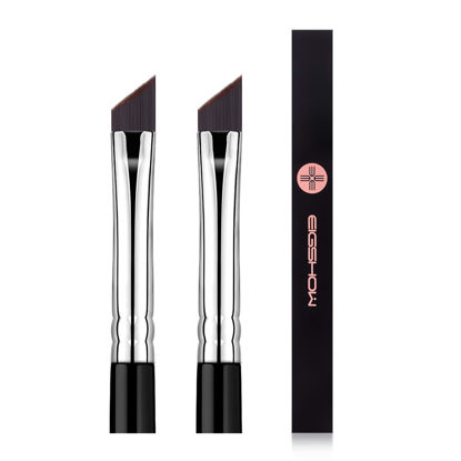 Picture of Eyeliner Brush Fine Angled - PRO Precision Gel Eye Liner Makeup Brush -Ultra Thin Slanted Flat Angle - Premium Quality - Cruelty Free Synthetic Bristles (2pcs Fine Angled Eyeliner Brush) E835 2piece