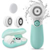 Picture of Facial Cleansing Brush Electric Facial Exfoliating Massage Brush with 3 Cleanser Heads and 2 Speeds Adjustable for Deep Cleaning, Removing Blackhead, Face Massaging