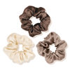 Picture of OLESILK 100% Mulberry Silk-Scrunchies for Hair Sleep, Women Grils Silk Hair Ties for Frizz & Breakage Curly Hair, No Damage, Elastics Ponytail Holder, 3 Pack