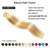 Picture of SUYYA Tape in Hair Extensions Human Hair Strawberry Blonde to Light Blonde Remy Hair 22 inches 20pcs 50g/pack Straight Seamless Skin Weft Tape in Human Hair Extensions Piano Color(22 inch #P27/24B)