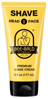 Picture of Bee Bald SHAVE Premium Shaving Cream Goes On Light & Slick That's Incredibly Smooth & Quick For Both Face And Head, 6 Fl Oz