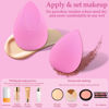 Picture of 14 Pcs Make up Sponges Beauty Sponges Blender with 4 Pcs Powder Puff and 4 Pcs Mini Makeup Sponge for Foundation,Liquid,Powder,Concealer,Cream(Hot Pink)