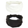 Picture of GILI 2 Pack Wide Headbands for Women Boho African Knotted Non Slip Fashion Hair Bands Yoga Running Sports Workout Gym Head Wraps Elastic Soft Cotton Cloth Turbans Bandana for Girls (White,Black)