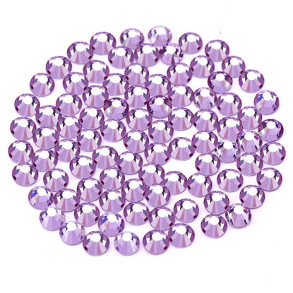 Picture of Novani Crystal Rhinestones, Flatback Loose Gemstones 1440pcs Glass Rhinestones for Clothes Shoes Crafts Makeup Nail Art and DIY Decorations(SS10, Lavender)