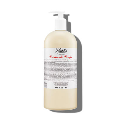 Picture of Kiehl's Creme de Corps, Rich, Luscious Body Lotion, with Cocoa Butter and Shea Butter for Fast Absorbing Hydration, Skin Feels Soft and Smooth, Suitable for All Skin Types - 33.8 fl oz /1 Liter Pump