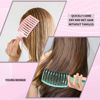 Picture of 2 Pack Detangling Brush Getting Knots Out without Pain Adds Shine and Makes Hair Smooth,Detangler Boar Bristle Hair Brush for Adult & Kids Wet or Dry Hair(Light Green&Pink)…