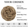 Picture of CJL HAIR Large Messy Bun Hair Piece Wavy Curly Scrunchies Synthetic Chignon Ponytail Hair Extensions Thick Updo Hairpieces for Women Bernstein