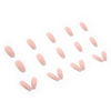 Picture of DANMANR Long Press on Nails Square French Fake Nails Full Cover Nude Acrylic False Nails for Women and Girls 24PCS (Pink White)